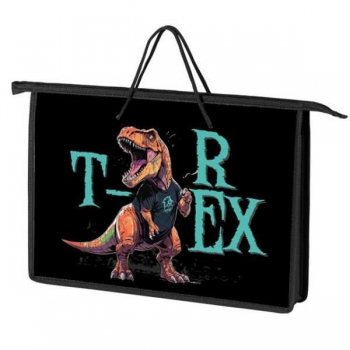 Папка А4 с ручками, пластик арт. ПТ-15 Стильный дино Папка А4 с ручками, пластик арт. ПТ-15 Стильный дино