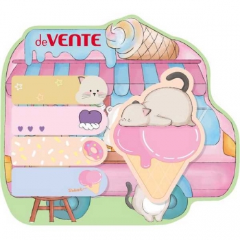 Клейкая бумага д/заметок deVENTE Cat Ice cream, 125х110 мм, 5х20 листов арт. 2010404 Клейкая бумага д/заметок deVENTE Cat Ice cream, 125х110 мм, 5х20 листов арт. 2010404