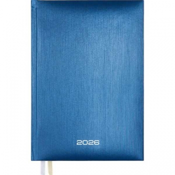 Ежедневник 2026 А5 Attomex Regent 145*205 мм, 336 стр, бел. бум., тв. обл., СИНИЙ металлизир. арт.2332644