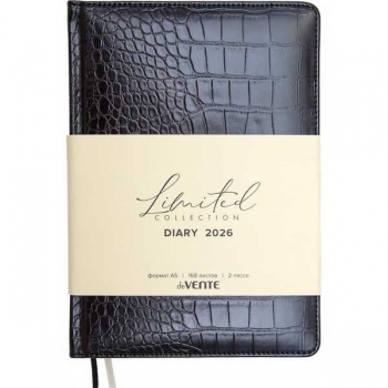 Ежедневник 2026 А5 deVENTE Belcanto 145*205 мм, 336 стр, крем. бумага, перф., тв.обл., ЧЕРНЫЙ арт.2232659