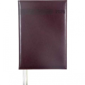 Ежедневник 2026 А5 deVENTE Matrix 145*205 мм, 336 стр, крем. бум., перф-я, тв. обл., БОРДОВЫЙ  арт.2232657