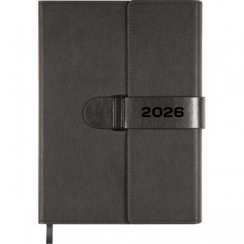 Ежедневник 2026 А5 deVENTE Tudor 145*205 мм, 336 стр, кпем. бум., перф-я, тв. обл., ЧЕРНЫЙ арт.2232630