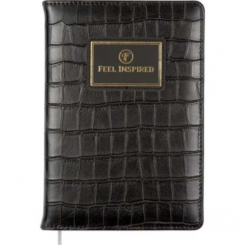 Записная книжка А5 160л. deVENTE Grande 145х205мм, бел. бум., тв. обл., клетка, ЧЕРНЫЙ арт. 2251514