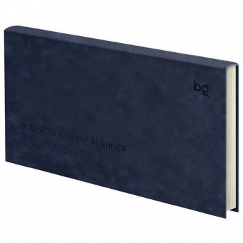 Еженедельник карманный 93*171мм, недатир. BG Business.Navy blue, 128 стр., линейка, экокожа, синий арт.Wu_62171