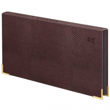 Еженедельник карманный 93*171мм, недатир. BG Python.Sangria, 128 стр., линейка, экокожа, цветной срез арт.Wu_62163