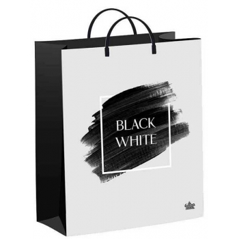 Мешок 40х30х9см мягкий пластик 140мкм ламинированный с пластиковой ручкой, Черно-белая история арт.н00269666