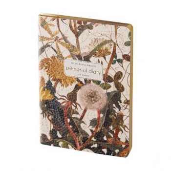 Ежедневник А6+ 106*148 мм, недатир. Bruno Visconti  FLORA.Summer Greens 256 стр, гибк.обл, золотой срез арт.3-742/16