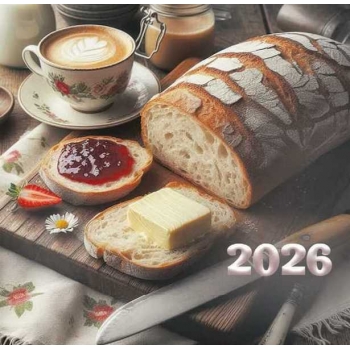 Календарь настенный МИНИ на 2026г.Завтрак 9х16,5см на 1пружине(на магните) арт.25С43_Завтрак