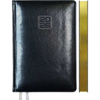 Ежедневник 2026 А5 deVENTE Bravo 145*205 мм, 336 стр, бел.бум., зол. срез, перф-я, тв.обл., СИНИЙ арт.2232605