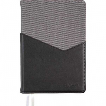 Ежедневник 2026 А5 deVENTE Kollin 145*205 мм, 336 стр, крем. бум., перф-я, тв. обл., ЧЕРНЫЙ арт.2232696