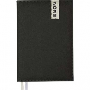 Ежедневник 2026 А5 deVENTE Vertical 145*205 мм, 336 стр, бел.бум., перф-я, тв.обл., ЧЕРНЫЙ арт.2232603