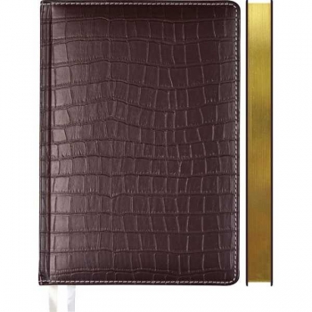 Ежедневник 2026 А5 deVENTE Wild 145*205 мм, 336 стр, крем.бум., зол.срез, перф-я,тв.обл., ТЕМНО-КОРИЧНЕВЫЙ арт.2232613