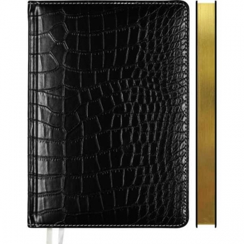 Ежедневник 2026 А5 deVENTE Wild 145*205 мм, 336 стр, крем.бум., зол.срез, перф-я,тв.обл., ЧЕРНЫЙ арт.2232614