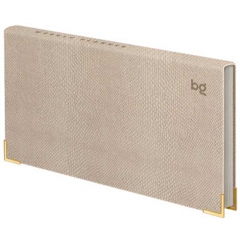 Еженедельник карманный 93*171мм, недатир. BG Python.Bronze, 128 стр., линейка, экокожа, цветной срез арт.Wu_62161