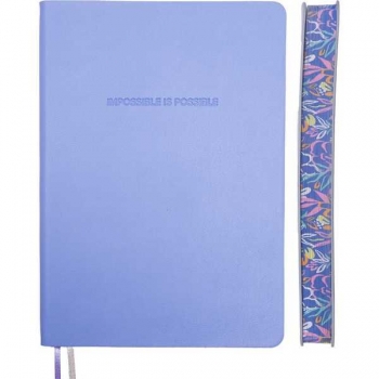 Ежедневник А5 145*205 мм, недатир. deVENTE Irene 272 стр, бел.бум., перф-я, тв.обл., СИРЕНЕВЫЙ арт.2234660