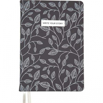 Ежедневник А5 145*205 мм, недатир. deVENTE Lilian 272 стр, бел.бум., перф-я, тв.обл., СЕРЫЙ арт.2334608