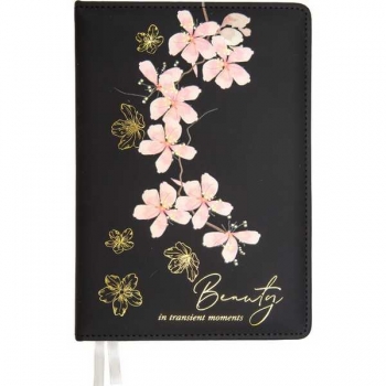 Ежедневник 2026 А5 deVENTE Rebecca 145*205 мм, 336 стр, бел.бум., перф, тв.обл., ЧЕРНЫЙ арт.2332613