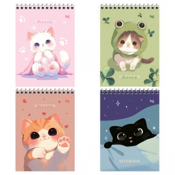 Блокнот А5 40л на гребне BG Котибук в клетку арт.Б5гр40 06155