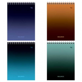 Блокнот А5 40л на гребне BG Моноколор. Баланс в клетку арт.Б5гр40 06171