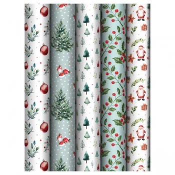 Бумага подарочная новогодняя 70*100см, MESHU Winter magic в рулонах, 80 г/м2, 1 лист, асс-ти арт.MS_66819 Бумага подарочная новогодняя 70*100см, MESHU Winter magic в рулонах, 80 г/м2, 1 лист, асс-ти арт.MS_66819