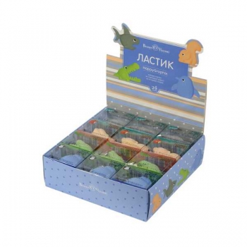 Ластик Bruno Visconti HappyGraphix. Прикольные зверушки,  4 вида арт. 42-0047