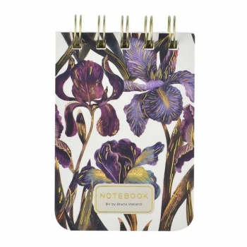 Блокнот А7 100л на гребне Bruno Visconti CUTE JOURNAL.FLORA.ИРИСЫ в линейку  арт.3-100-009/09