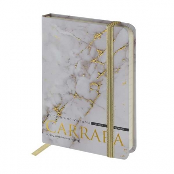 Записная книжка А6 100л на резинке Bruno Visconti MEGAPOLIS JOURNAL.CARRARA в линейку арт.3-478/18