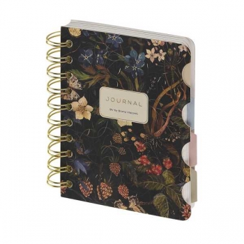 Записная книжка А6 120л на гребне с раздел.Bruno Visconti ART JOURNAL.FLORA.ЛЕСНЫЕ ЯГОДЫ в кл./лин./точку арт.3-568/23