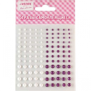 Наклейки-стразы акриловые deVENTE 9,5х10,5 см Жемчуг, пласт. пакет арт. 8004062
