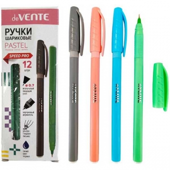 Ручка шариковая deVENTE Triolino Pastel, 0.7мм, игольч. узел, Speed Pro, полупрозр.пастел.трехгран.корп.,  арт.5073465