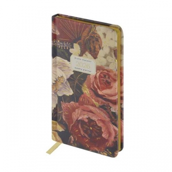 Еженедельник 2026 А6 87*165 мм Bruno Visconti FLORA.Lush Bouquet ,128стр.,линейка,твердая обл.,зол.срез  арт.3-809/06 Еженедельник 2026 А6 87*165 мм Bruno Visconti FLORA.Lush Bouquet ,128стр.,линейка,твердая обл.,зол.срез  арт.3-809/06