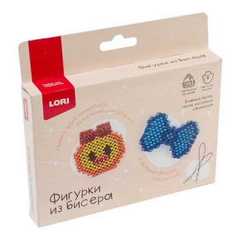 Набор для детского творчества - Брелоки. Фигурки из бисера Уточка, бантик арт.Бис-110 Набор для детского творчества - Брелоки. Фигурки из бисера Уточка, бантик арт.Бис-110