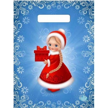 Мешок  новогодний 30х23см ПВД 30мкм с вырубной неукрепленной ручкой, Внученька арт.н00268214 Мешок  новогодний 30х23см ПВД 30мкм с вырубной неукрепленной ручкой, Внученька арт.н00268214