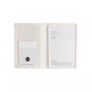 Обложка на паспорт Bruno Visconti, фактурная экокожа, белая арт.3-619/10