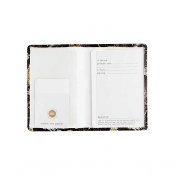 Обложка на паспорт Bruno Visconti FLORA.Ночные цветы, фактурная экокожа арт.3-620/07