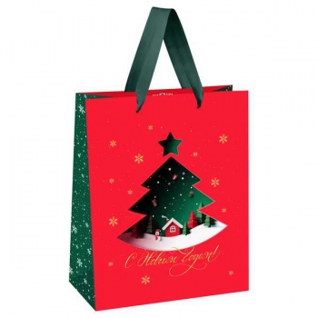 Пакет подарочный НОВОГОДНИЙ 26х32х12см MESHU Christmas magic, фольга, матовая ламинация арт.MS_66172 Пакет подарочный НОВОГОДНИЙ 26х32х12см MESHU Christmas magic, фольга, матовая ламинация арт.MS_66172
