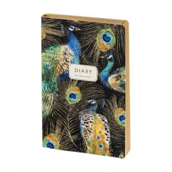 Ежедневник А5 125*200 мм, недатир. Bruno Visconti FAUNA.Павлины,256стр,гибк.обл,золотой срез арт.3-743/26