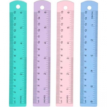 Линейка алюминиевая 15 см deVENTE Pastel, двусторонняя шкала, ассорти арт.5091531