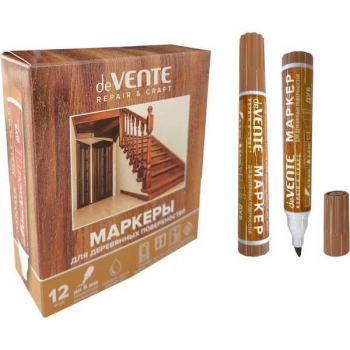 Маркер для деревянных поверхностей deVENTE Repair кругл. корп., скошен. наконечн, цвет-ДУБ арт.5044406