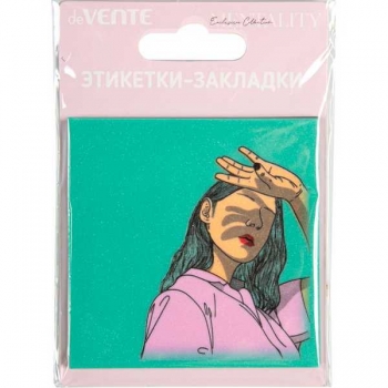 Клейкая бумага д/заметок deVENTE (76*76) 50л, Mentality Sparkle голубая арт.2011438 Клейкая бумага д/заметок deVENTE (76*76) 50л, Mentality Sparkle голубая арт.2011438