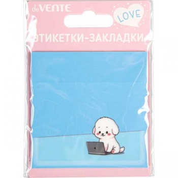 Клейкая бумага д/заметок deVENTE (76*76) 50л, Puppy голубая арт.2011432 Клейкая бумага д/заметок deVENTE (76*76) 50л, Puppy голубая арт.2011432