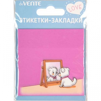 Клейкая бумага д/заметок deVENTE (76*76) 50л, Puppy розовая арт.2011429 Клейкая бумага д/заметок deVENTE (76*76) 50л, Puppy розовая арт.2011429