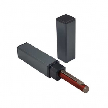 Ручка Bruno Visconti FIRENZE шарик.автомат.в прямоуг.тубусе,1.0мм,синяя,красный мет.корпус,серый футляр арт.20-0301/03