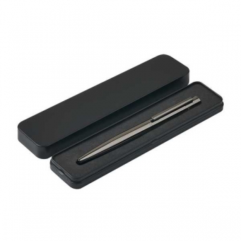 Ручка Bruno Visconti VERONA  шарик.автомат.в футляре,1.0мм,синяя,мет.корпус черн.вор.сталь,черн. футляр арт.20-0342/01