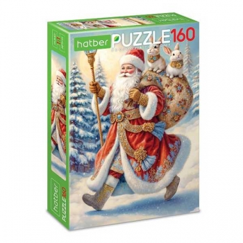 Пазл  новогодний 160 эл. Hatber ECO Праздник к нам приходит, 220х330мм арт.160ПЗ4_35210 Пазл  новогодний 160 эл. Hatber ECO Праздник к нам приходит, 220х330мм арт.160ПЗ4_35210