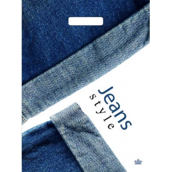 Мешок 45х34см ПНД 33мкм с вырубной ручкой, Джинса арт.н00292428