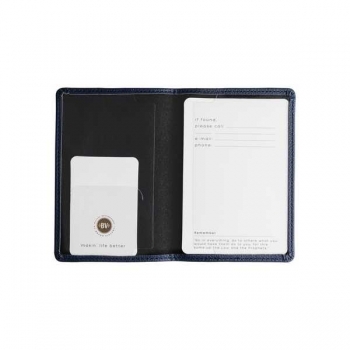 Обложка на паспорт Bruno Visconti, фактурная экокожа, синяя арт.3-619/04