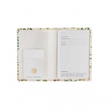 Обложка на паспорт Bruno Visconti FLORA.Луговые травы, фактурная экокожа арт.3-620/01