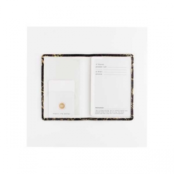 Обложка на паспорт Bruno Visconti Carrara.Black, фактурная экокожа арт.3-620/11