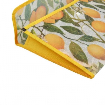 Папка-конверт А4 на кнопке Bruno Visconti  FLORA.LEMONS, 400мкм,с окант.,c текстильной вставкой арт.14-030/15